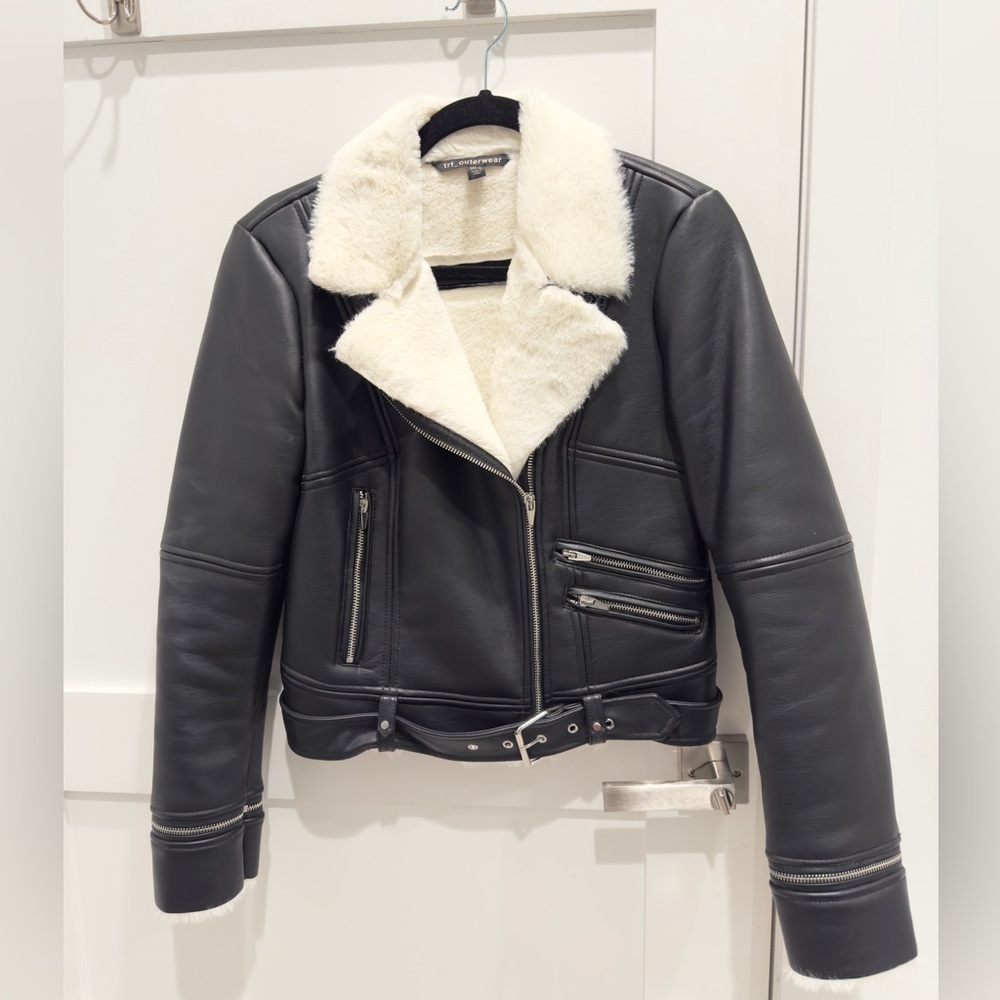 Faux Leather/Shearling Jacket